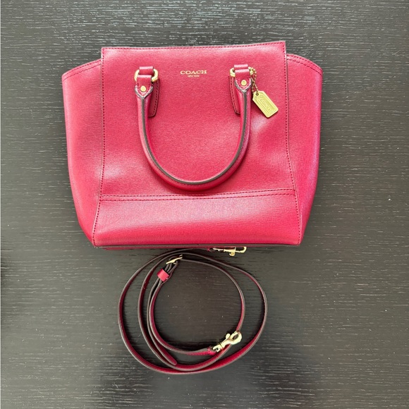 Coach Small Satchel in cherry red - Picture 2 of 9